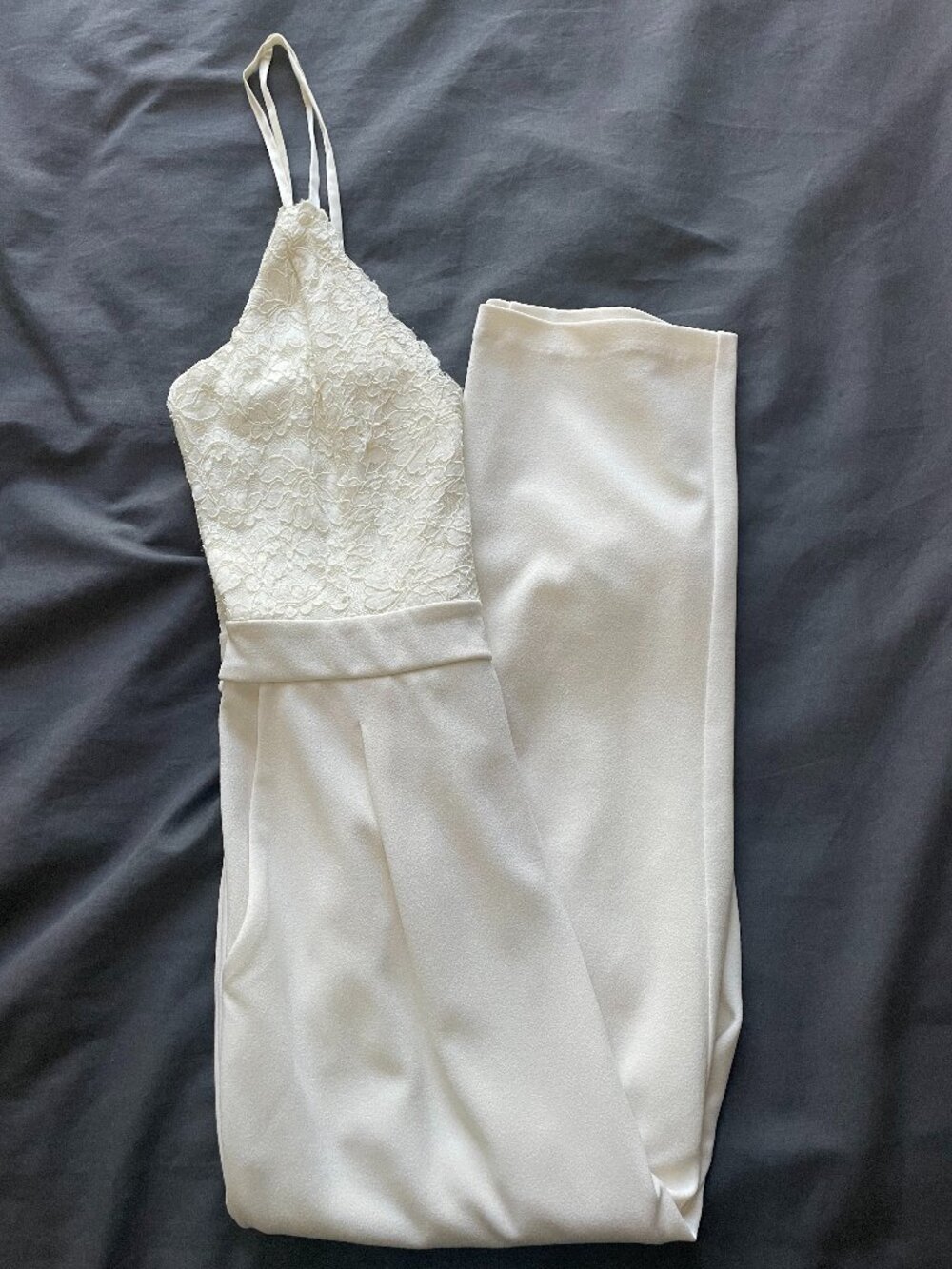 Express White Lace Bodice Cami Jumpsuit Sixe XSP